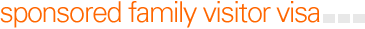 sponsored family visitor visa